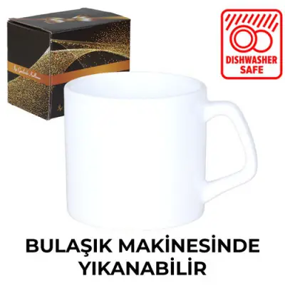 MOCHA BEYAZ SÜPLİMASYON PORSELEN KUPA